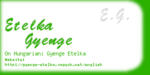 etelka gyenge business card